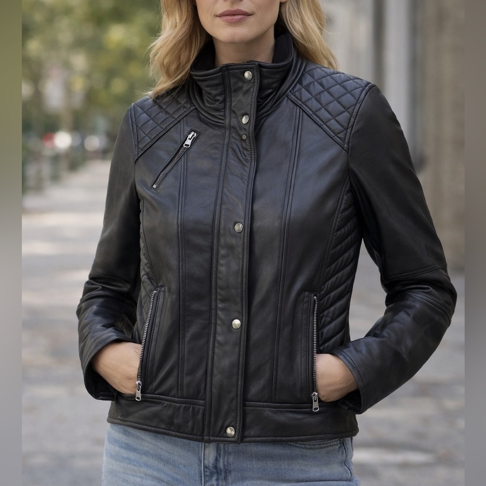 Wilson’s Leather Zip Up Leather Jacket